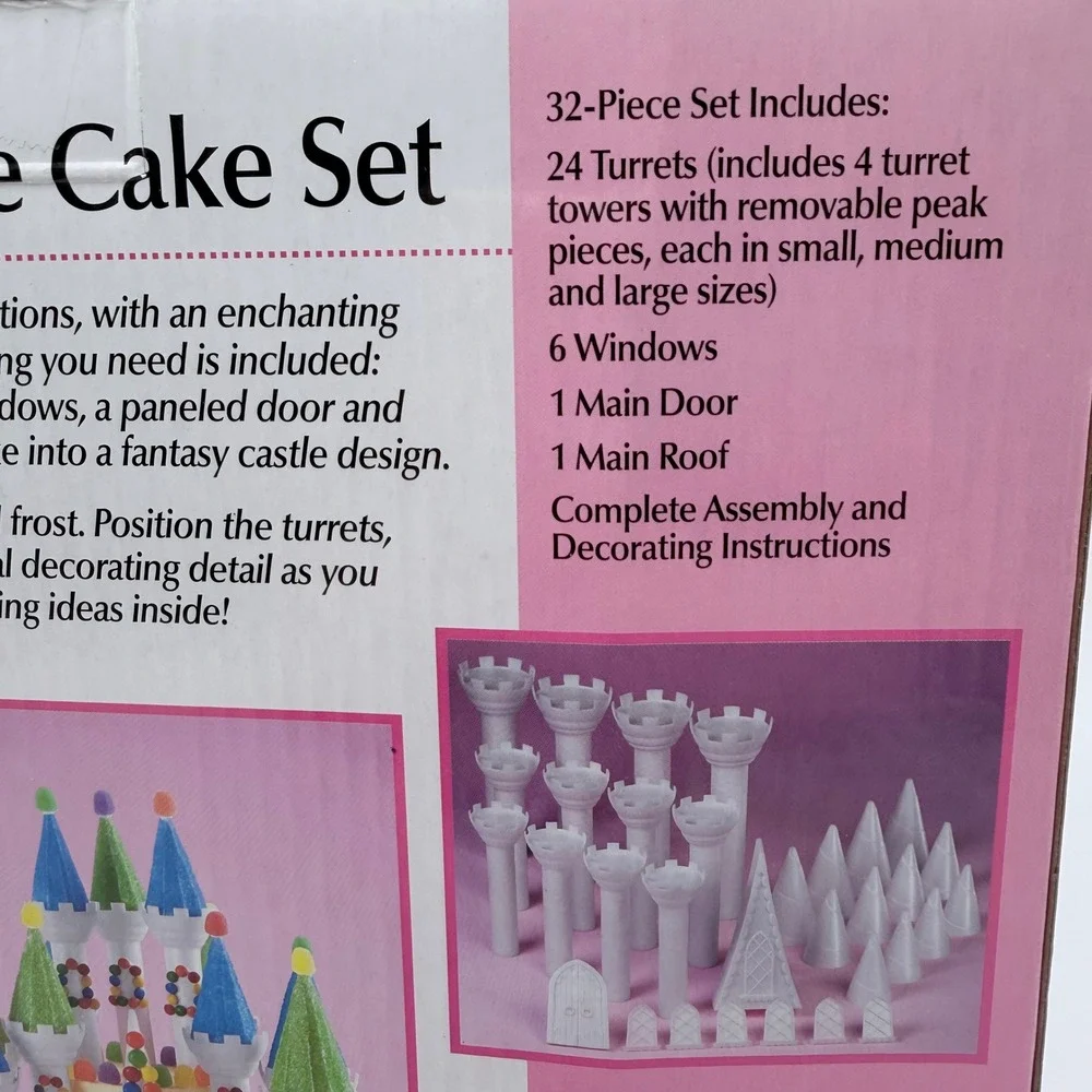 Wilton Romantic Castle Cake Set 32 Piece Decorating Kit 301-910 New In Box